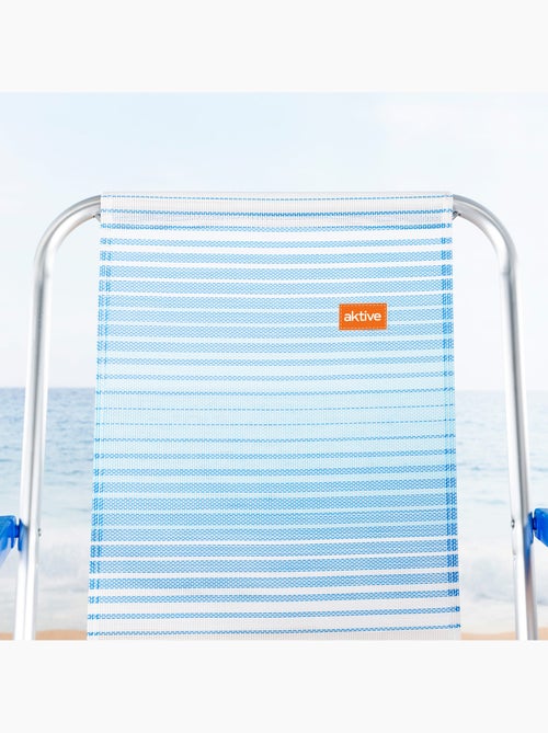Aktive hoge opklapbare strandstoel met strepen en schouderriem - Kiabi Aktive hoge opklapbare strandstoel met strepen en schouderriem - Kiabi