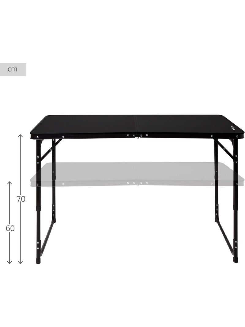 Aktive in hoogte verstelbare, antislip, opklapbare campingtafel met net Zwart - Kiabi