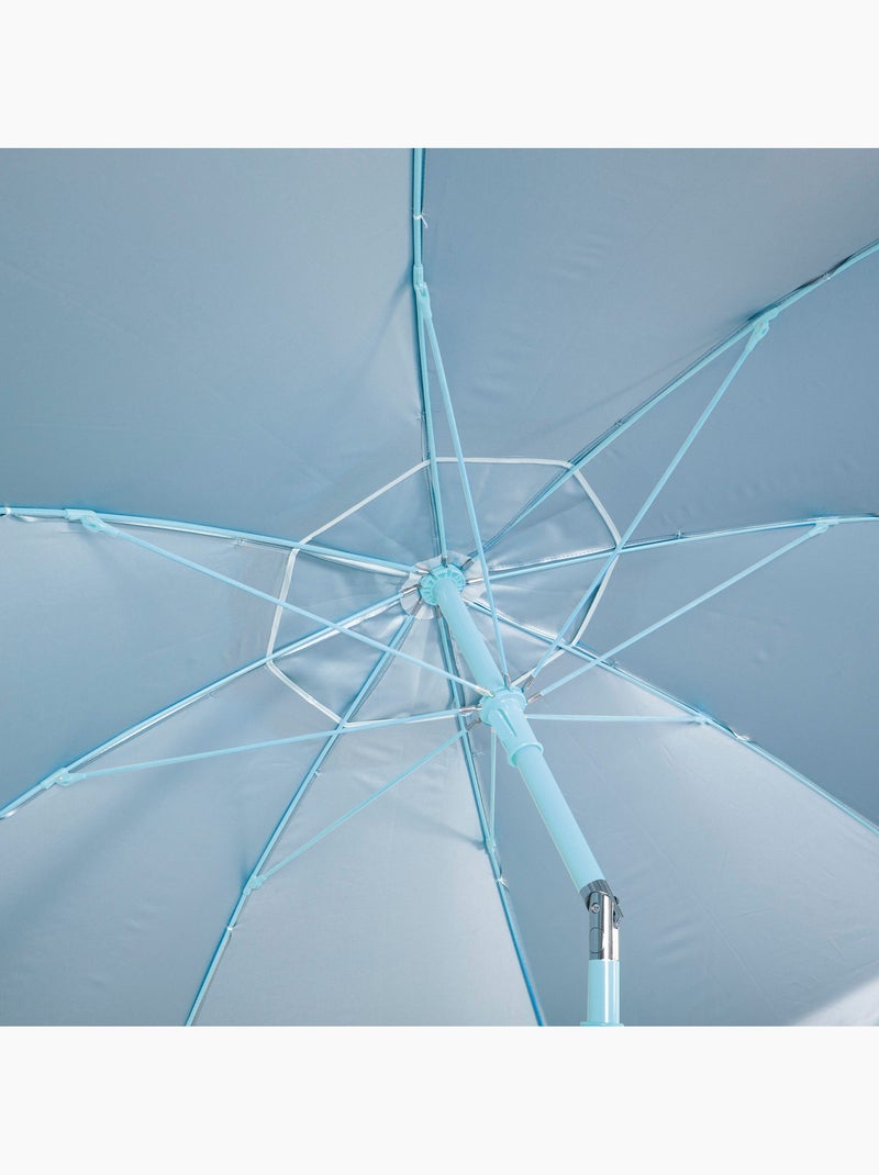 Aktive kantelbare strandparasol met uv50-bescherming d220 cm Hemelsblauw - Kiabi