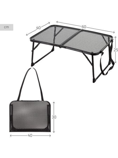 Aktive kleine opvouwbare campingtafel, anti-kantel en ultralichte draagtas voor barbecue - Kiabi