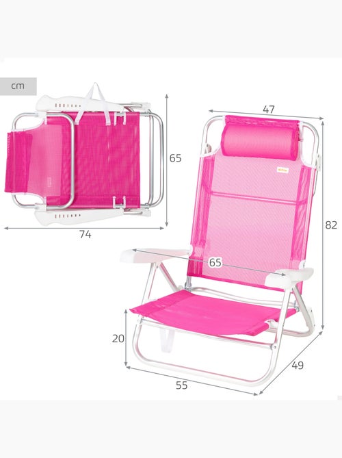 Aktive lage strandstoel met meerdere posities 47x49x82 cm - Kiabi Aktive lage strandstoel met meerdere posities 47x49x82 cm - Kiabi
