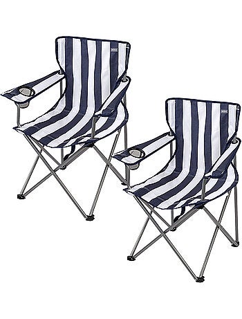 Aktive lot de 2 chaises de camping hautes 45x47x82 cm