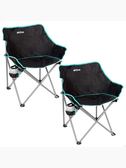 Aktive lot de 2 chaises de camping pliantes 50x47x74 cm - Kiabi Aktive lot de 2 chaises de camping pliantes 50x47x74 cm - Kiabi