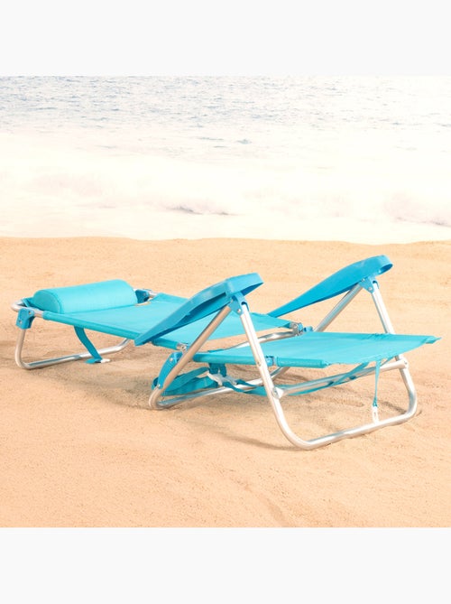 Aktive lot de 2 chaises de plage basses multipositions 47x49x82 cm caribe - Kiabi