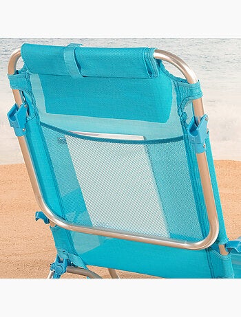 Aktive lot de 2 chaises de plage basses pliantes et multipositions 51x45x76 cm