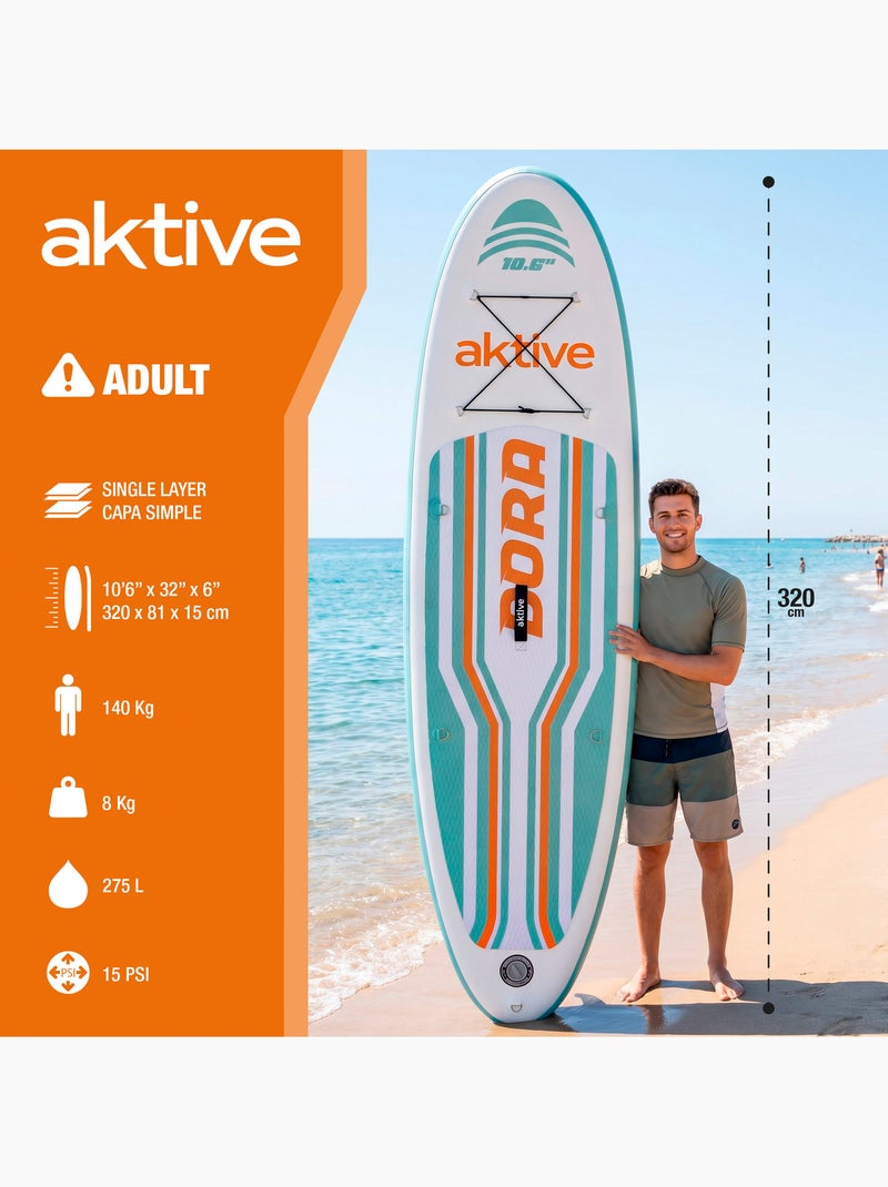 Aktive opblaasbaar paddleboard voor beginners 10,6'' N.v.t. - Kiabi