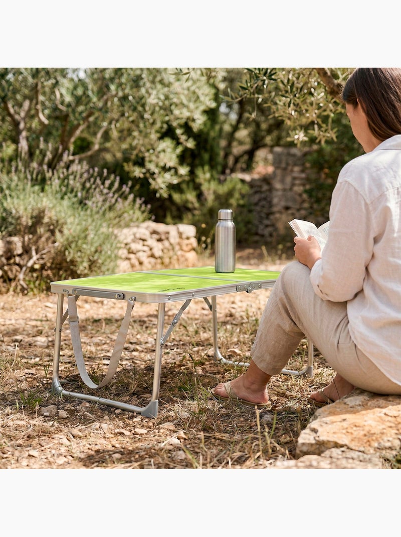 Aktive opklapbare campingtafel met handvat 60x40x25 cm Groen - Kiabi