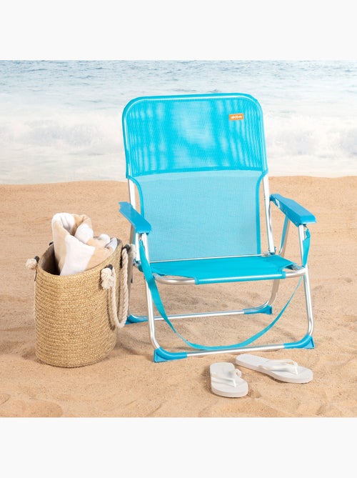 Aktive opklapbare strandstoel 44x40x72 cm blauw met handvat - Kiabi Aktive opklapbare strandstoel 44x40x72 cm blauw met handvat - Kiabi