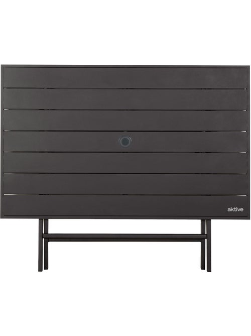 Aktive opklapbare tuintafel van staal voor 4 personen met parasolgat 120x75x70 cm - Kiabi