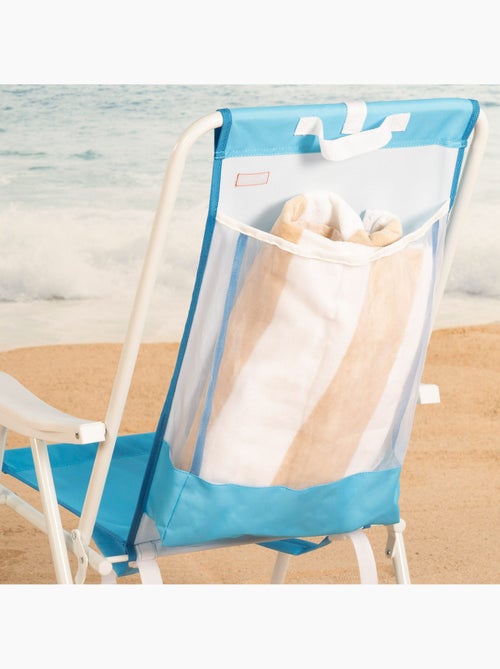 Aktive opvouwbare strandstoelrugzak met vakje, blauw, 44x40x81 cm - Kiabi Aktive opvouwbare strandstoelrugzak met vakje, blauw, 44x40x81 cm - Kiabi