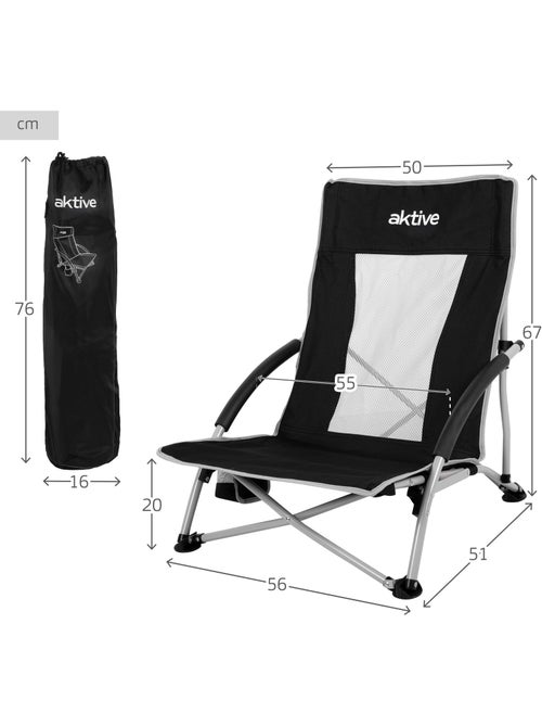 Aktive pack 4 chaises pliantes de camping 50x51x67 cms avec sous-verres - Kiabi Aktive pack 4 chaises pliantes de camping 50x51x67 cms avec sous-verres - Kiabi