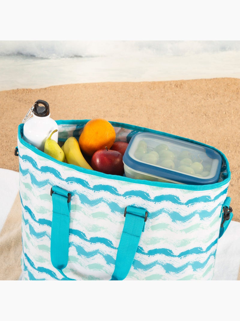Aktive pack plage : chaise basse (45x40x70 cm) + glacière portable 20 litres Bleu - Kiabi
