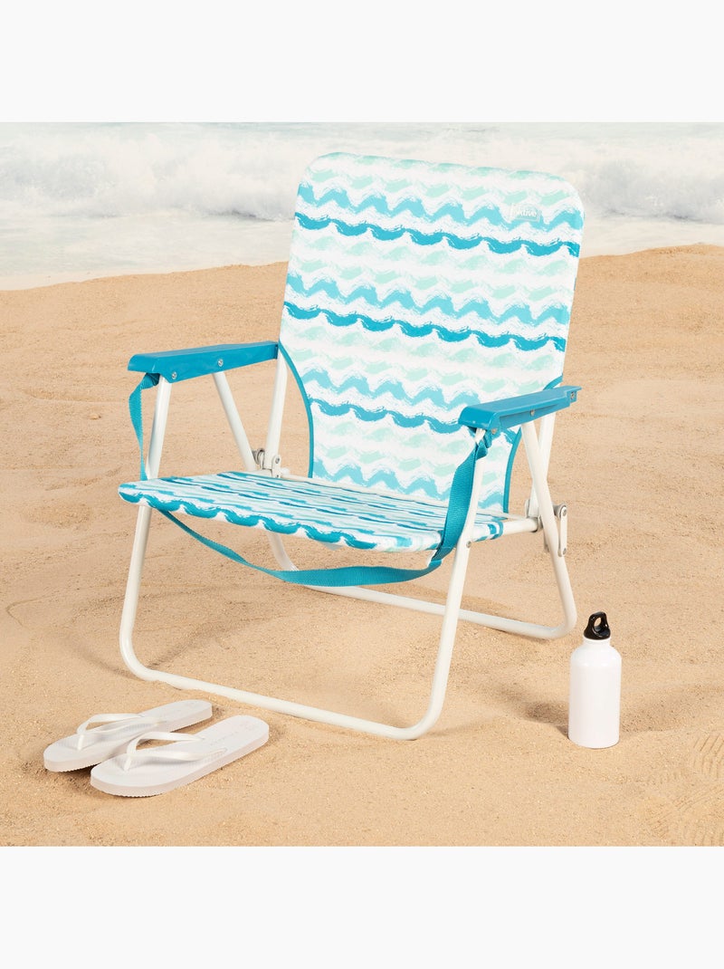 Aktive pack plage : chaise basse (45x40x70 cm) + glacière portable 20 litres Bleu - Kiabi