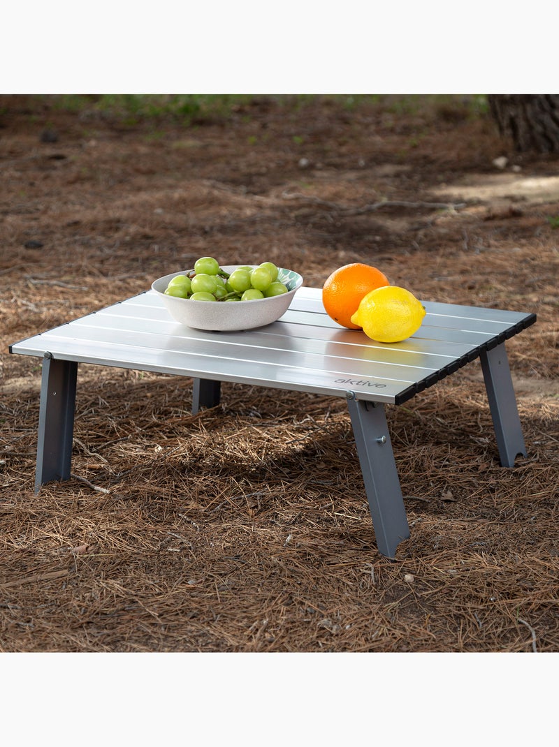 Aktive petite table de camping pliante ultralégère en aluminium 55x41x20 cm Gris - Kiabi