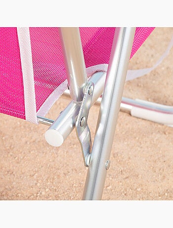 Aktive set 2 chaises de plage pliantes 44x40x72 cm avec poignée