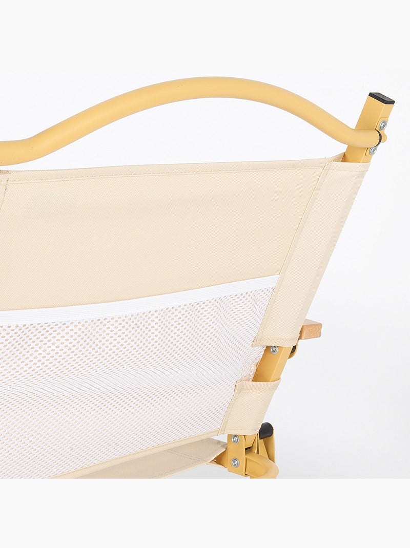 Aktive set van 2 glampingstoelen 47x42x62 cm crème met zakje Crème - Kiabi