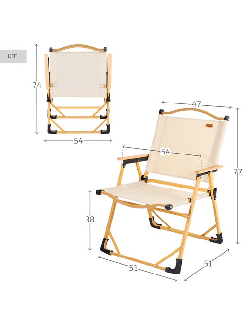 Aktive set van 2 glampingstoelen 47x51x77 cm crème - Kiabi Aktive set van 2 glampingstoelen 47x51x77 cm crème - Kiabi