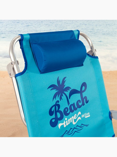 Aktive set van 2 lage, inklapbare strandstoelen met meerdere standen, blauw - Kiabi Aktive set van 2 lage, inklapbare strandstoelen met meerdere standen, blauw - Kiabi