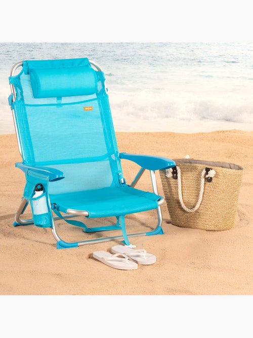 Aktive set van 2 lage, opvouwbare strandstoelen met meerdere posities 51x45x76 cm blauw - Kiabi Aktive set van 2 lage, opvouwbare strandstoelen met meerdere posities 51x45x76 cm blauw - Kiabi