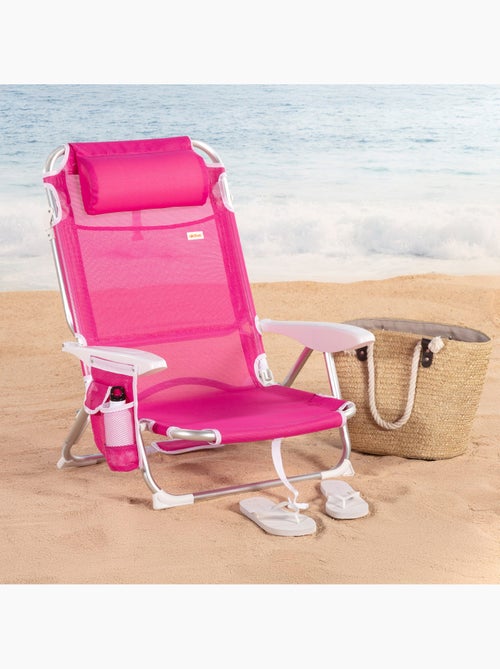 Aktive set van 2 lage, opvouwbare strandstoelen met meerdere posities 51x45x76 cm - Kiabi Aktive set van 2 lage, opvouwbare strandstoelen met meerdere posities 51x45x76 cm - Kiabi