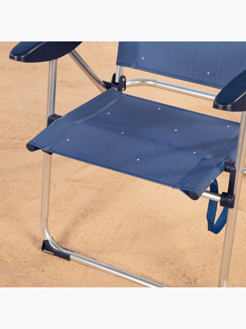 Aktive set van 2 opklapbare strandstoelen 48x60x100 cm 4 posities - Kiabi Aktive set van 2 opklapbare strandstoelen 48x60x100 cm 4 posities - Kiabi