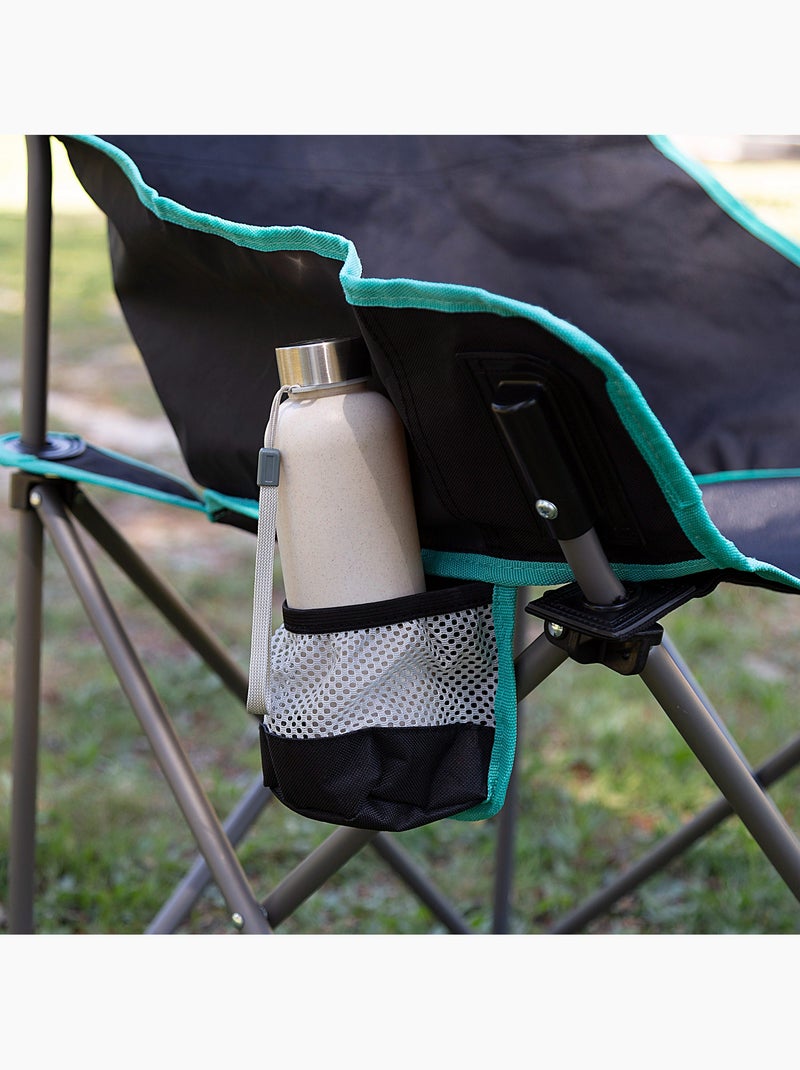 Aktive set van 2 opvouwbare campingstoelen 50x47x74 cm Zwart - Kiabi