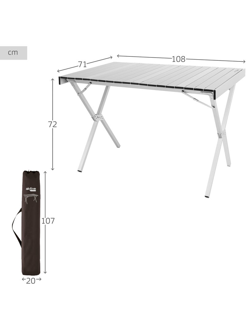 Aktive table de camping pliante en aluminium antidérapante et amovible Gris - Kiabi