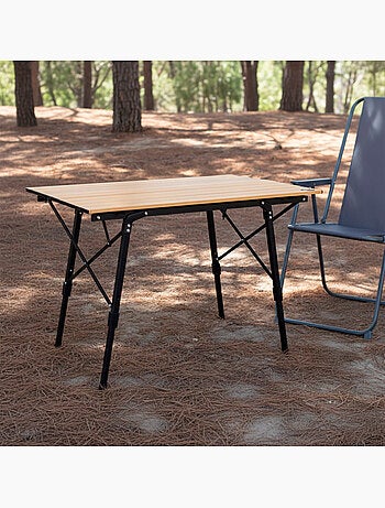 Aktive table pliante de glamping à hauteur réglable