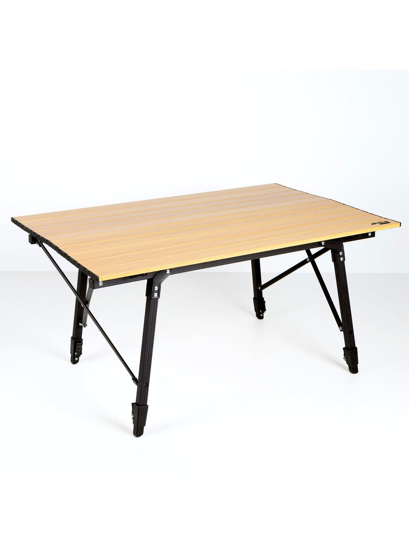 Aktive table pliante de glamping à hauteur réglable Bois naturel - Kiabi