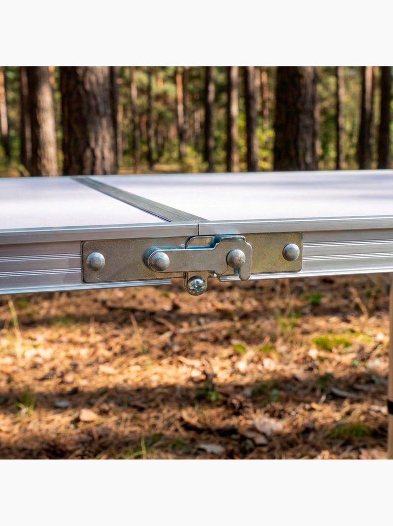 Aktive table pliante réglable en hauteur avec 2 tabourets Blanc - Kiabi
