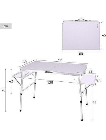 Aktive table pliante réglable en hauteur