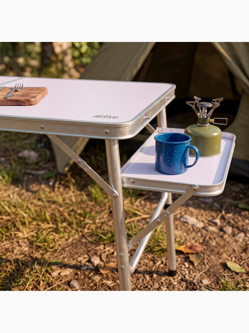 Aktive table pliante réglable en hauteur Blanc - Kiabi