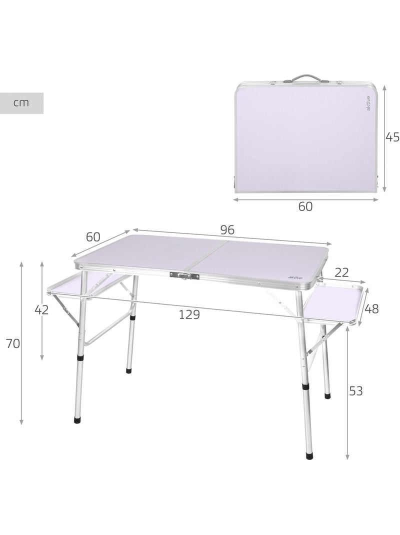 Aktive table pliante réglable en hauteur Blanc - Kiabi