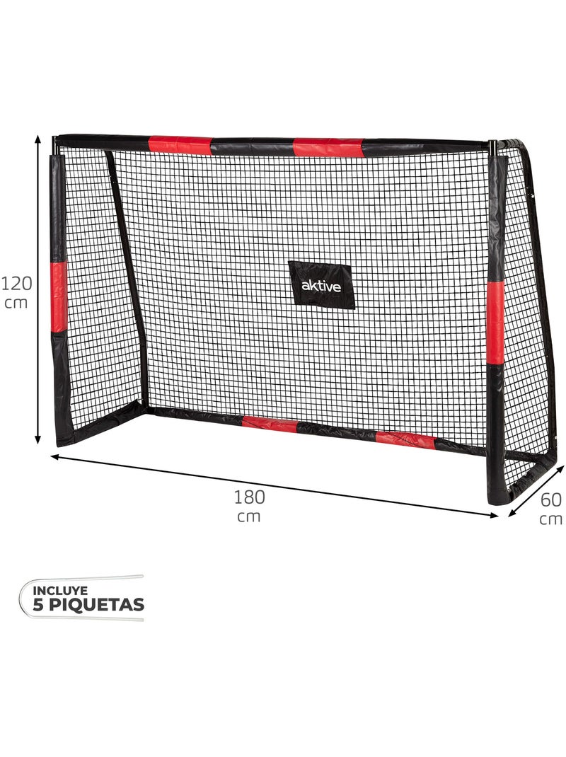Aktive voetbaldoel 180x60x120 cm frame met bescherming, net en haringen N.v.t. - Kiabi