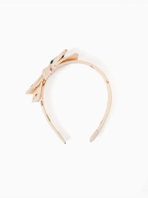 Alice-band met bloemenprint en strik - Kiabi