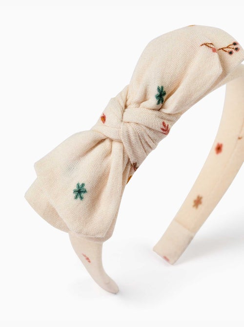 Alice-band met bloemenprint en strik - Kiabi