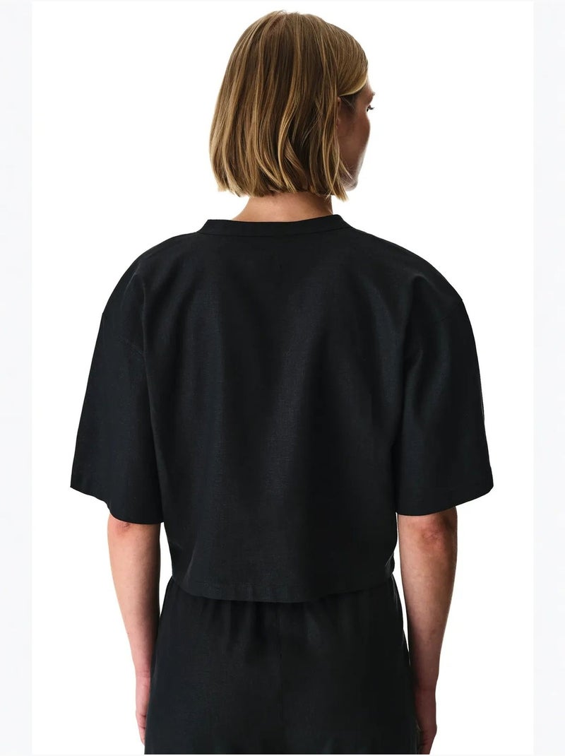 Alice chemise à manches courtes penti Noir - Kiabi