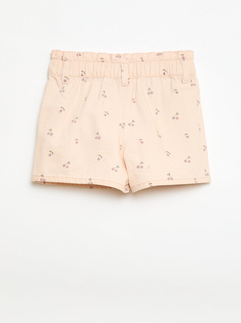All-over bedrukte short van katoen Rose - Kiabi