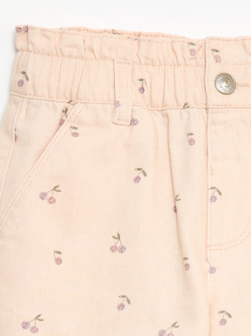 All-over bedrukte short van katoen Rose - Kiabi