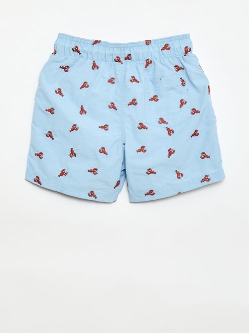 All-over bedrukte zwembermuda met tropische print - Kiabi