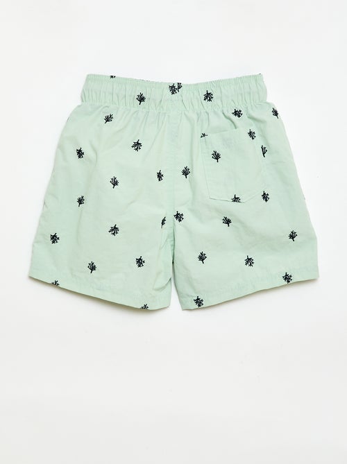 All-over bedrukte zwembermuda met tropische print - Kiabi