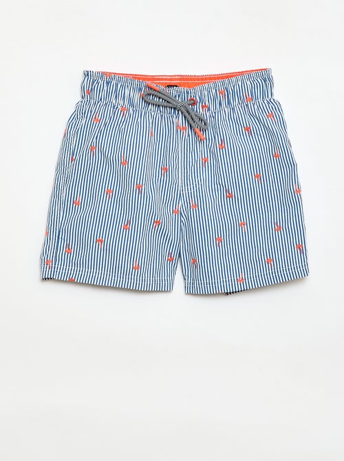 All-over bedrukte zwembermuda met tropische print - Kiabi