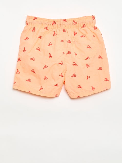 All-over bedrukte zwembermuda met tropische print - Kiabi