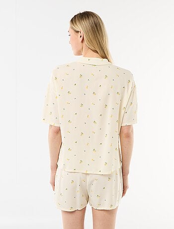 Gestreept pyjamaset top + short