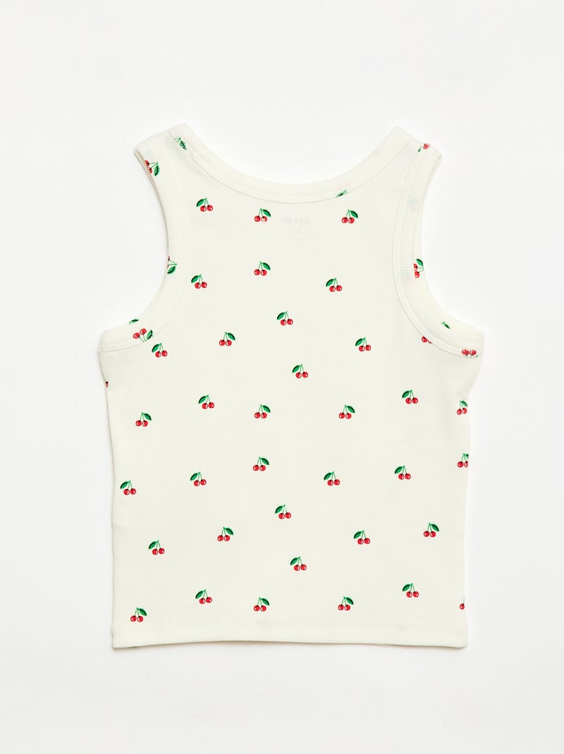 All-over ribtop Biege - Kiabi