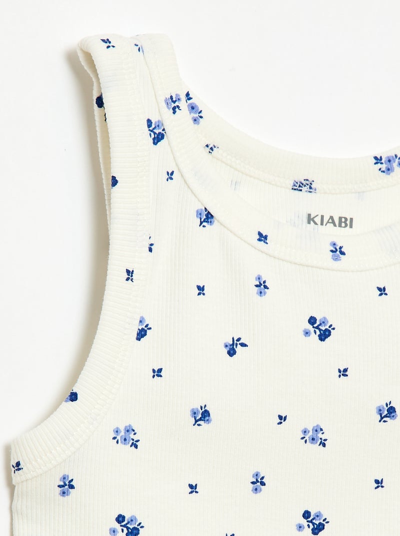 All-over ribtop Biege - Kiabi