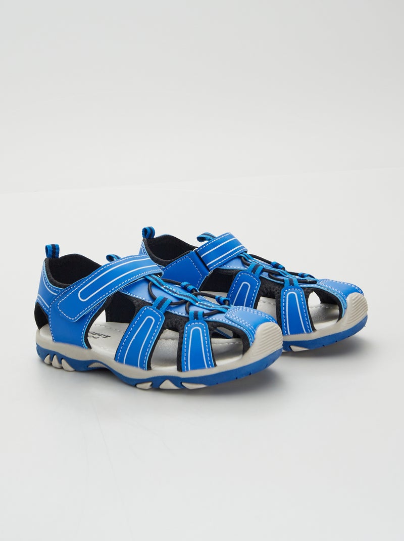 All-terrain gesloten sandalen met klittenband ZWART - Kiabi