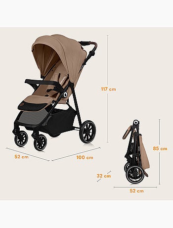 All-terrain kinderwagen LIONELO Emma One – Snel opvouwbaar – Grote wielen – 6–48 maanden