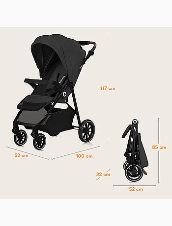 All-terrain kinderwagen LIONELO Emma One – Snel opvouwbaar – Grote wielen – 6–48 maanden