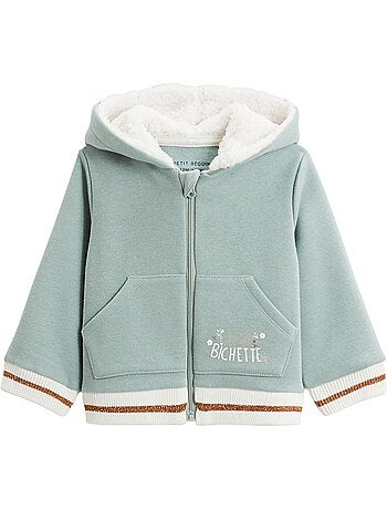 Alma baby fleece hoodie met rits